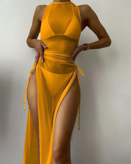 Damen Lange Strandkleid R&B