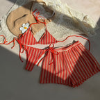 Damen Triangel-Bikini-Set mit modischem Hosenrock R&B