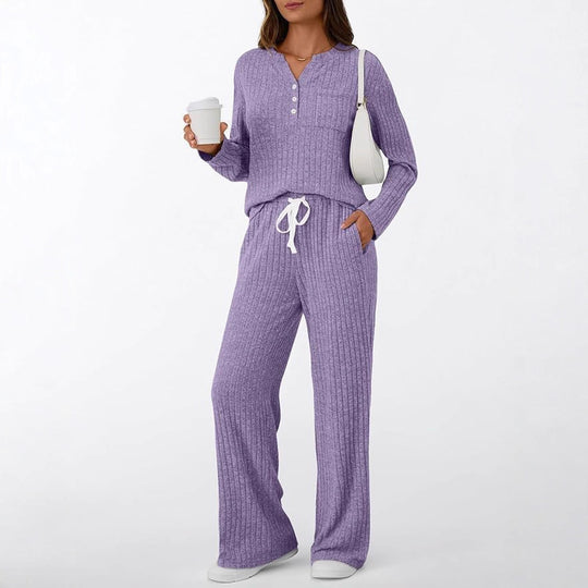 Damen Komfortabler Strickanzug mit lässigem Schnitt R&B