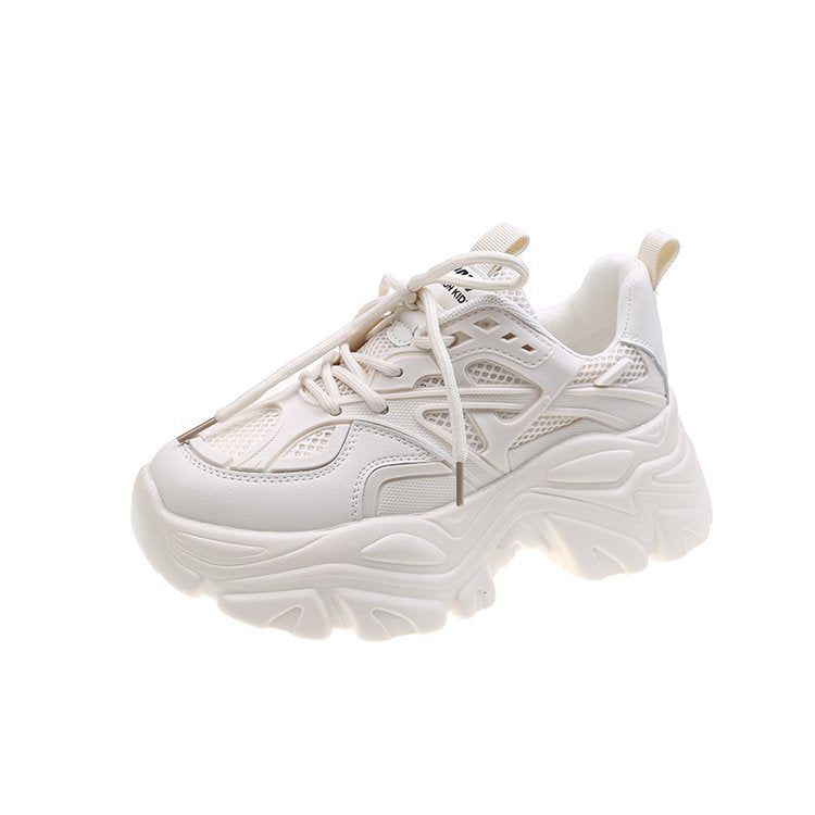 Damen sportliche Chunky Sneakers mit atmungsaktiver Mesh-Oberfläche und rutschfester Sohle R&B
