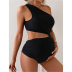 Damen Einseitiger Badeanzug mit kreativen Cut-Outs R&B