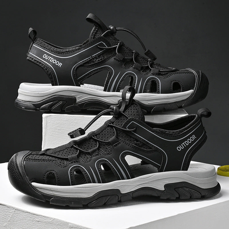 Damen Sportliche Outdoor-Sandalen mit verstellbarem Schnellschnürsystem und rutschfester Sohle R&B