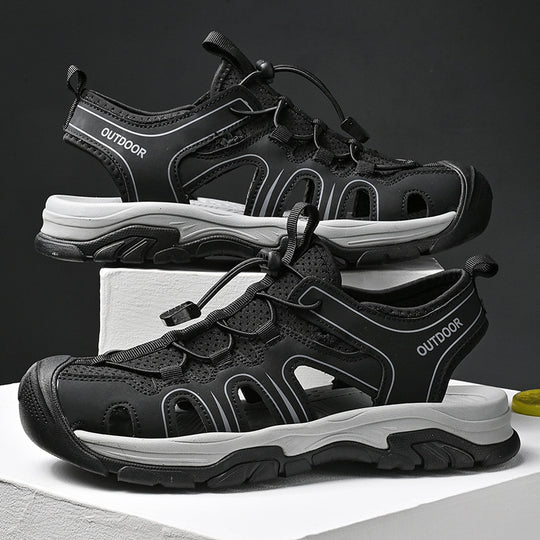 Damen Sportliche Outdoor-Sandalen mit verstellbarem Schnellschnürsystem und rutschfester Sohle R&B