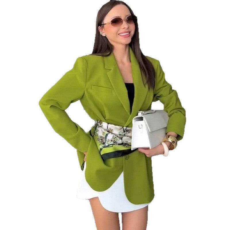 Damen moderner Blazer mit Gürteldetails R&B