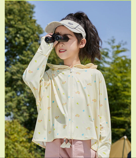 Damen Sommerliche UV-Schutzjacke mit Kapuze R&B