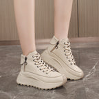 Damen High-Top Sneakers mit elegantem Reißverschluss und dämpfender Laufsohle R&B