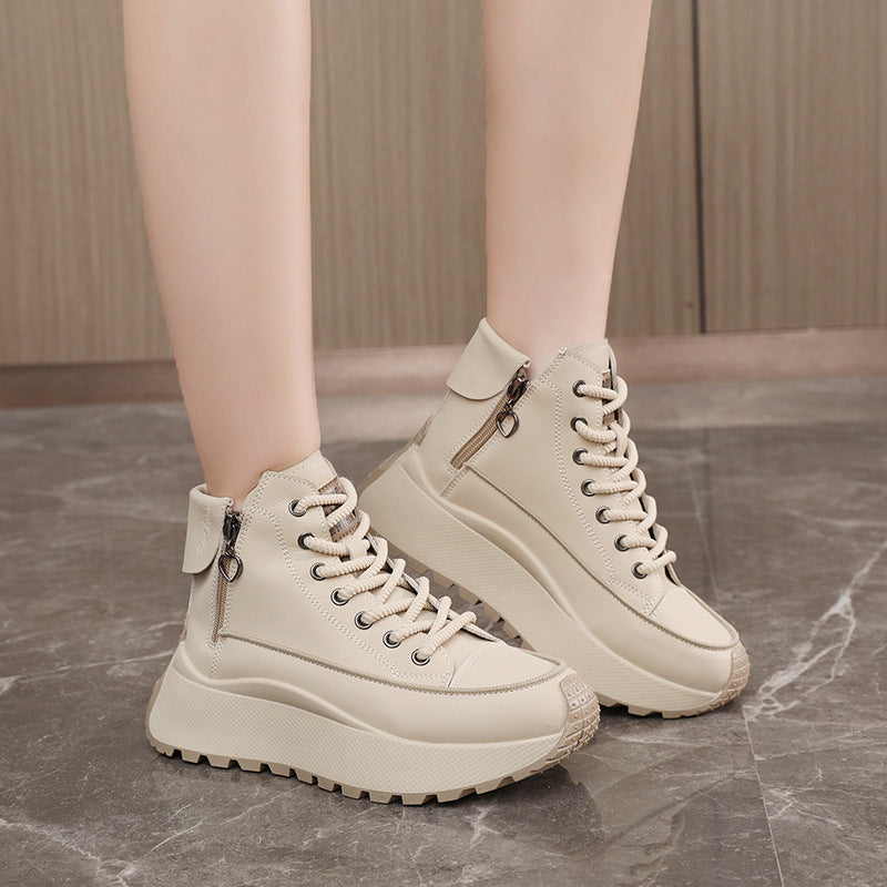 Damen High-Top Sneakers mit elegantem Reißverschluss und dämpfender Laufsohle R&B