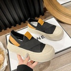 Damen Bequeme Slip-On Sneakers mit elastischem Riemen R&B
