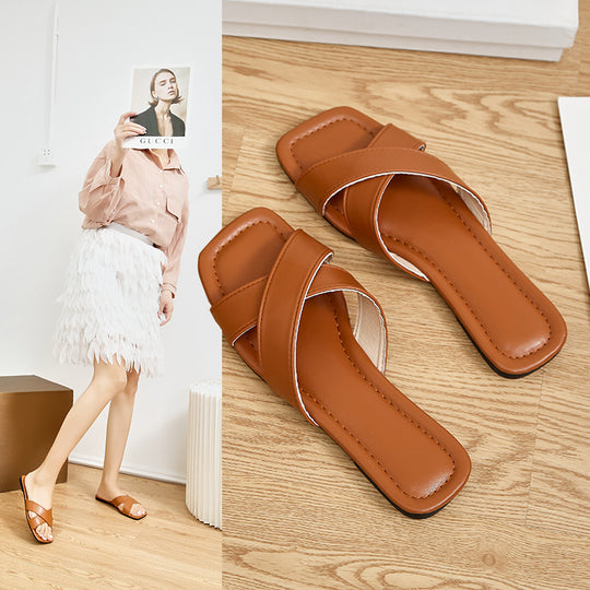 Damen Bequeme Kreuzriemen-Sandalen R&B