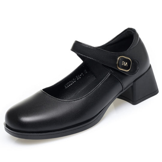 Damen Elegante Mary Jane Schuhe mit modischem Riemen und bequemem Blockabsatz R&B