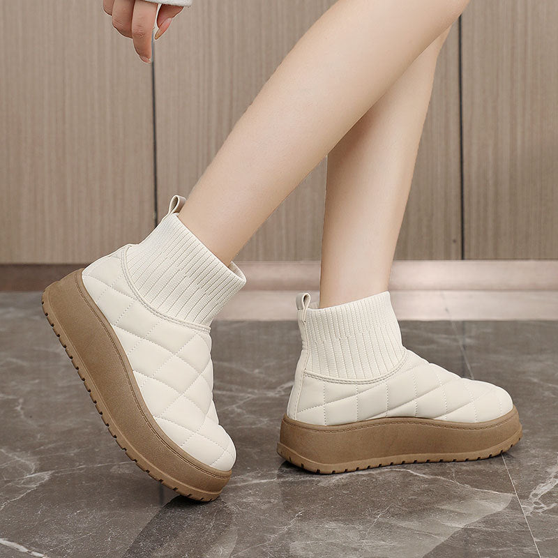Damen Winter Sneakers mit isolierendem Fleece-Futter und rutschfester Sohle R&B