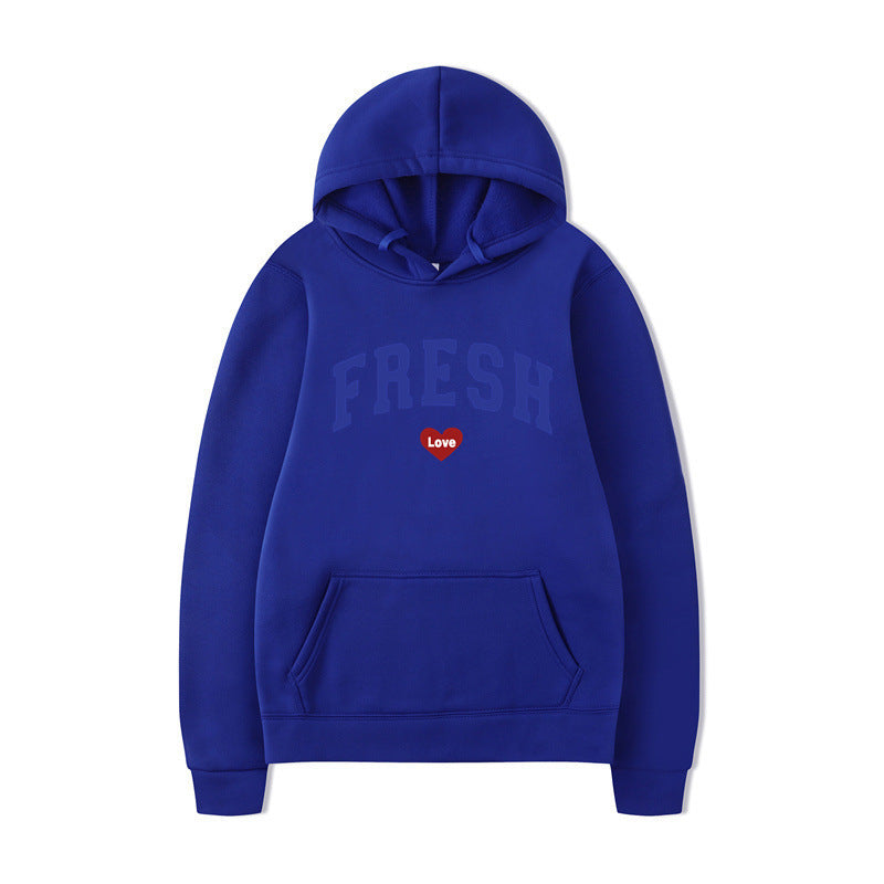 Damen Kapuzenpullover mit verspieltem Schriftzug und weichem Innenfleece R&B