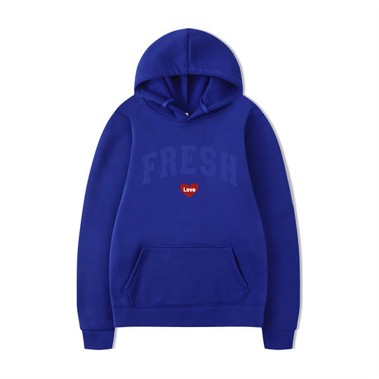 Damen Kapuzenpullover mit verspieltem Schriftzug und weichem Innenfleece R&B