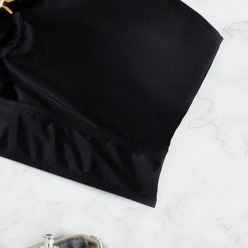Damen Bandeau-Bikini-Oberteil mit innovativer Raffung R&B