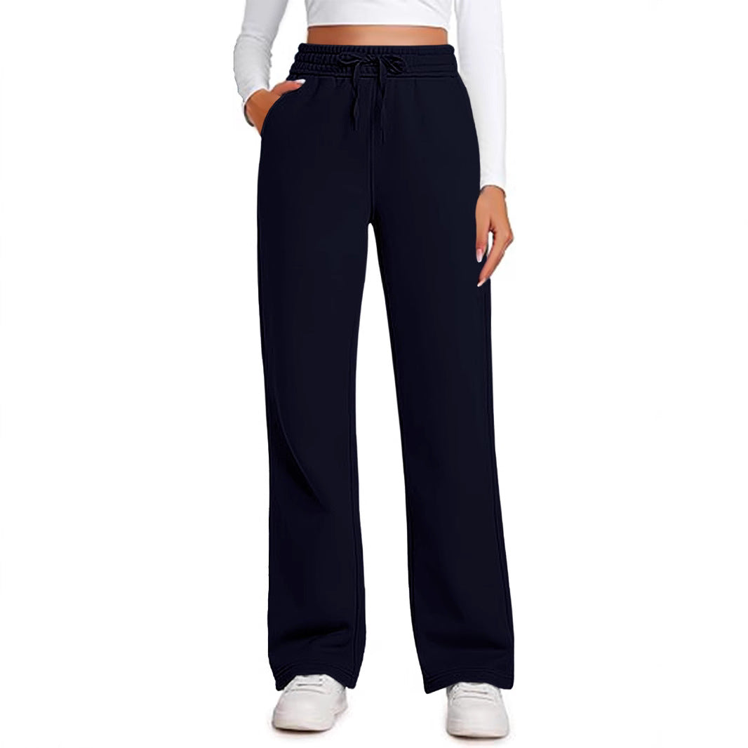 Damen Lässige Freizeithose mit weitem Schnitt und elastischem Bund R&B