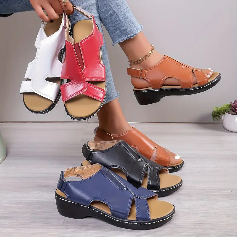 Damen Offene Riemensandalen mit ergonomischer Fußbettung und flexiblem Design R&B
