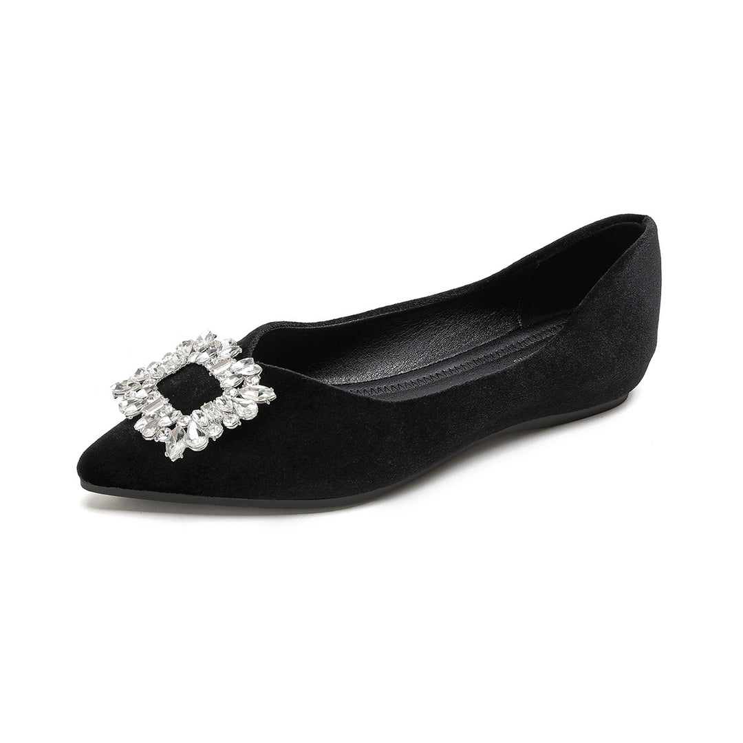 Damen elegante Ballerinas mit strassbesetztem Detail R&B