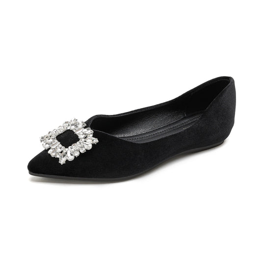 Damen elegante Ballerinas mit strassbesetztem Detail R&B