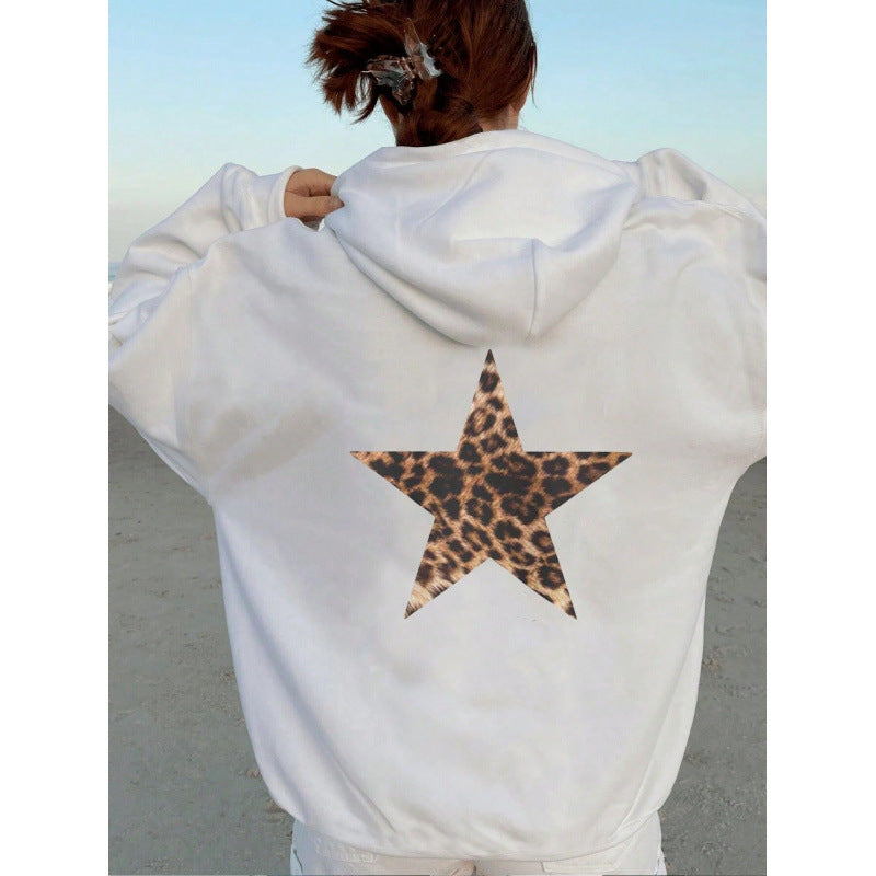 Damen Kapuzenpullover mit glitzerndem Sternmotiv R&B