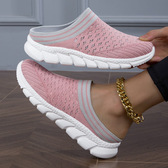 Damen Bequeme Slip-On Sneakers mit atmungsaktivem Obermaterial und rutschfester Sohle R&B