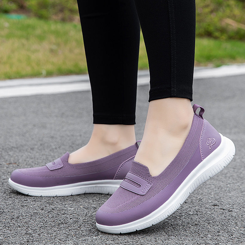 Damen Bequeme Slip-On Sneakers mit atmungsaktiver Mesh-Oberfläche R&B