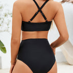 Damen Hochgeschnittener Bikini mit raffiniertem Wickel-Design R&B