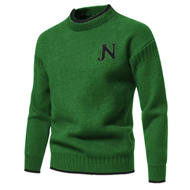 Herren Strukturierter Strickpullover mit Rundhalsausschnitt R&B