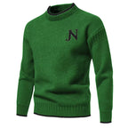 Herren Strukturierter Strickpullover mit Rundhalsausschnitt R&B