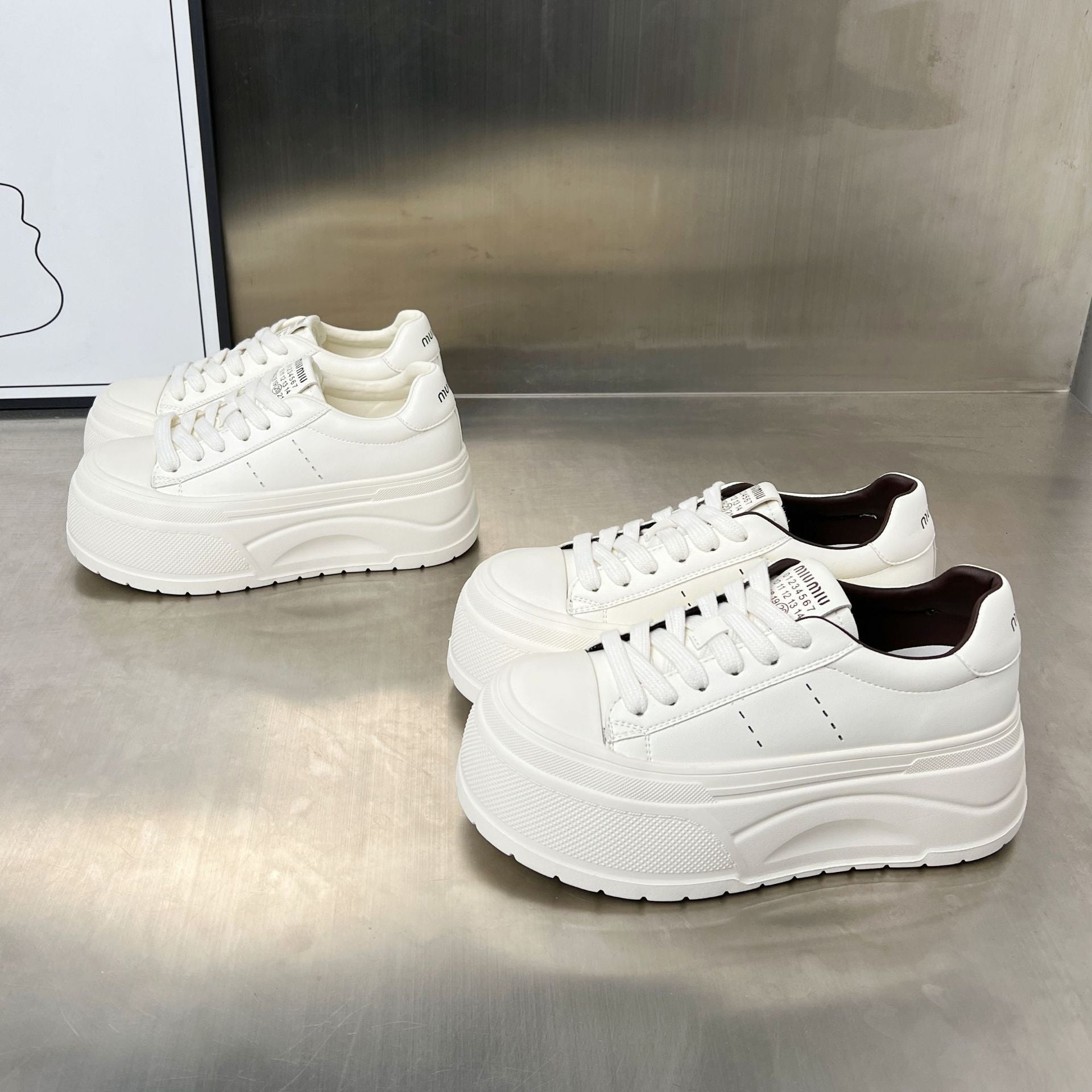 Damen Plateau-Sneaker mit verstärkter Laufsohle und atmungsaktivem Obermaterial R&B