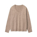 Damen gemütlicher V-Ausschnitt Pullover R&B