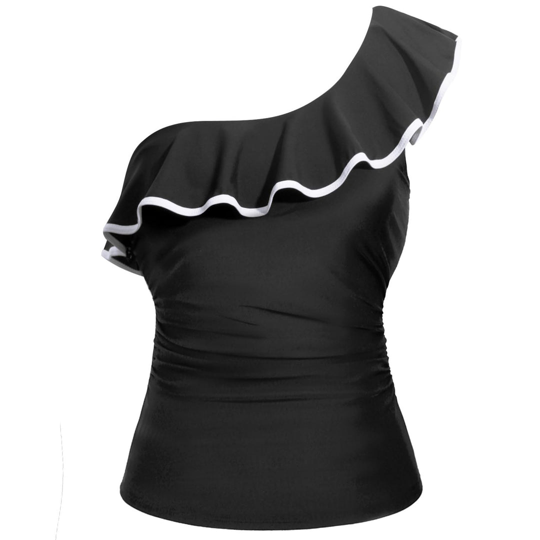 Damen Einseitiges Badeoberteil mit voluminösem Rüschendesign R&B