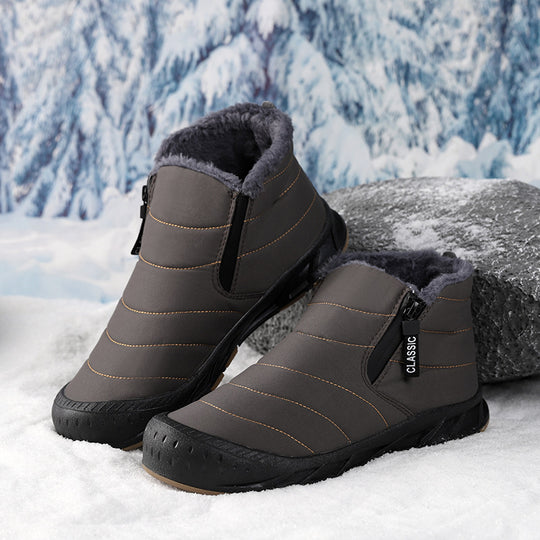 Damen gefütterte Winterboots mit rutschfester Sohle und praktischem Klettverschluss R&B