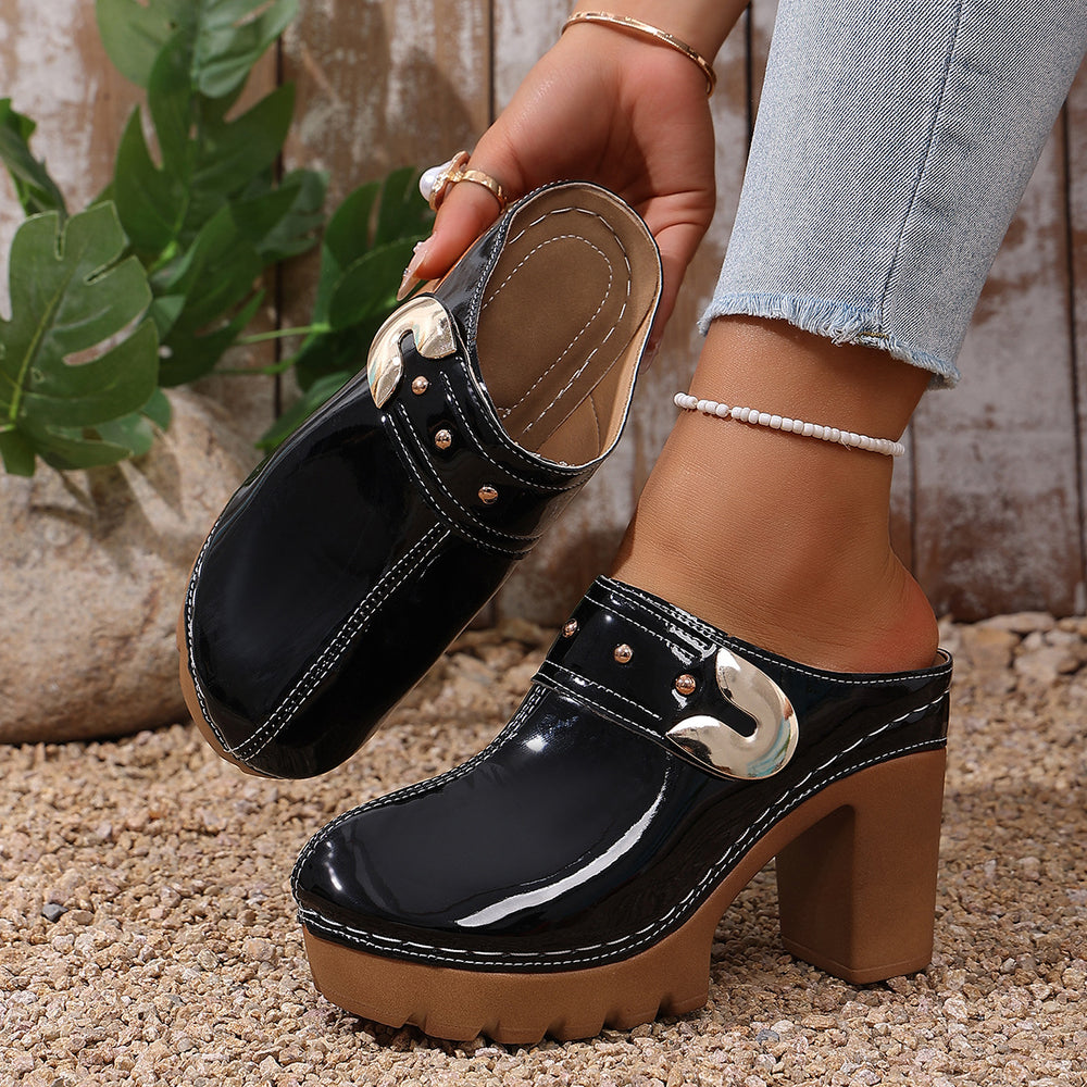 Damen Hochwertige Clogs mit Holzsohle R&B