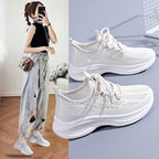 Damen Sportliche Freizeitsneaker mit atmungsaktiven Mesh-Einsätzen und dämpfender Sohle R&B