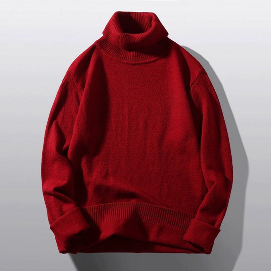 Herren bequemer Rollkragenpullover R&B