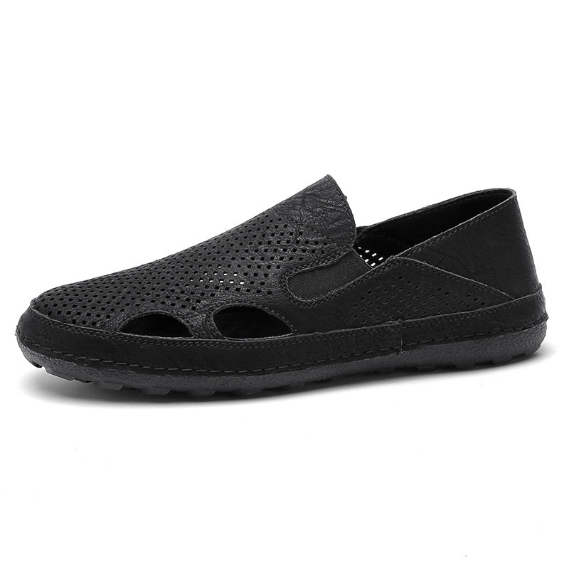Damen luftige Leder Slipper R&B
