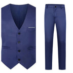 Herren nan elegante Satinweste mit V-Ausschnitt und schmal geschnittene Anzughose R&B