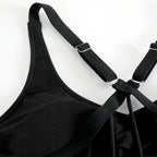 Damen Sportliches Tankini-Set mit verstellbaren Trägern und figurformendem Schnitt R&B