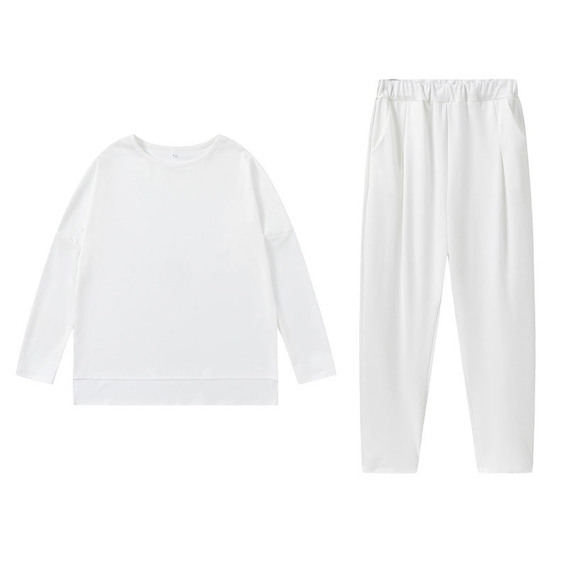 Damen Sportliches Sweat-Outfit mit elastischem Bund und geräumigen Taschen R&B