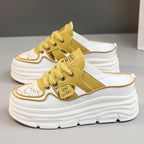 Damen Sneaker mit modischem Plateau und luftiger Schnürung