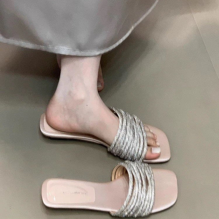 Damen Glamouröse Riemchen-Sandalen mit funkelnden Akzenten R&B