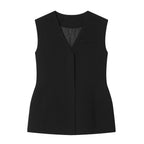 Damen elegante ärmellose Bluse R&B