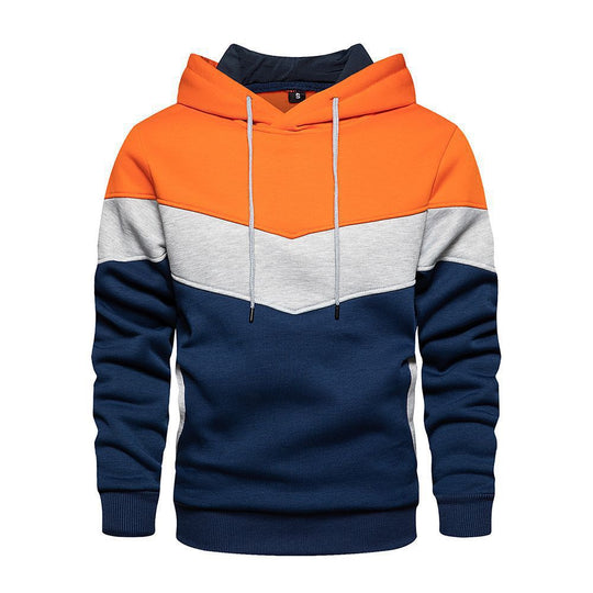 Herren modischer Kapuzenpullover mit geometrischem Farbdesign R&B