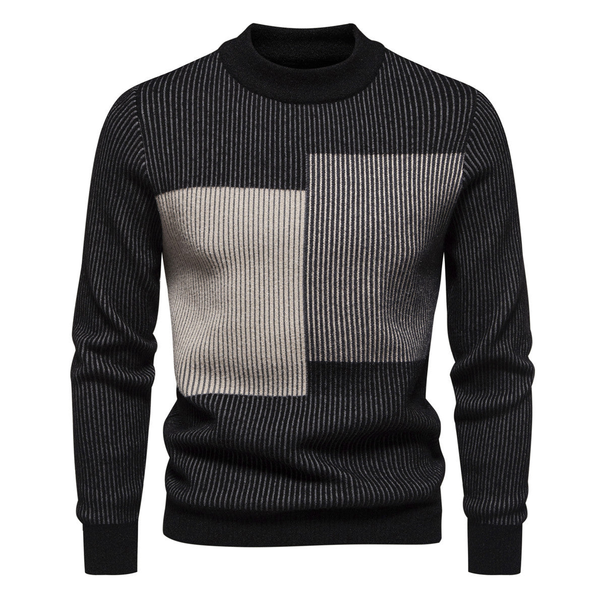 Herren hochwertiger Rollkragenpullover mit strukturiertem Design
