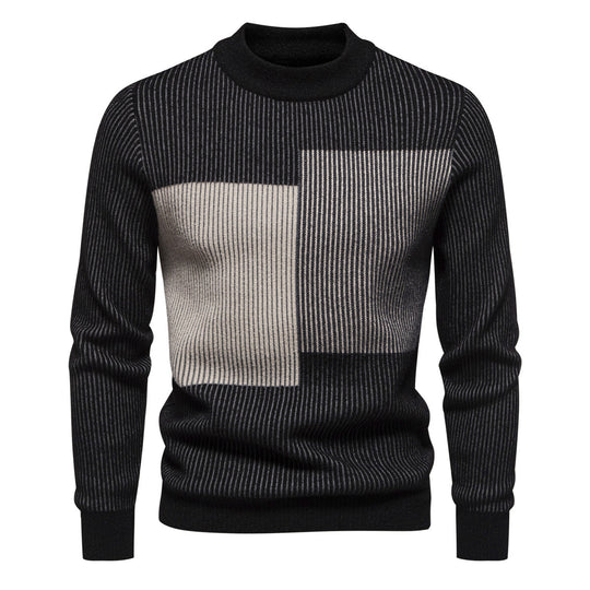 Herren hochwertiger Rollkragenpullover mit strukturiertem Design R&B