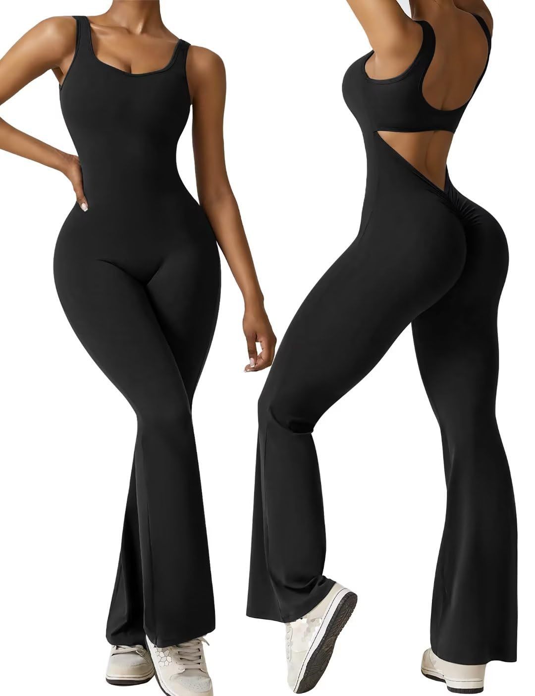 Damen Sportlicher Jumpsuit mit angeschnittenem Schnitt und trendy Cut-Outs R&B