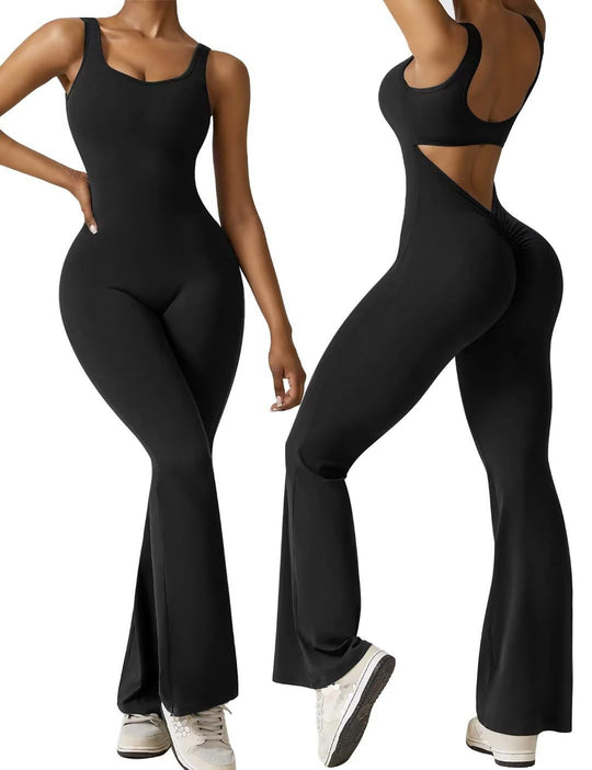Damen Sportlicher Jumpsuit mit angeschnittenem Schnitt und trendy Cut-Outs R&B