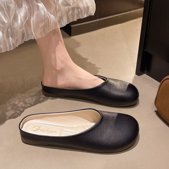 Damen modische Mules mit glänzendem Obermaterial R&B