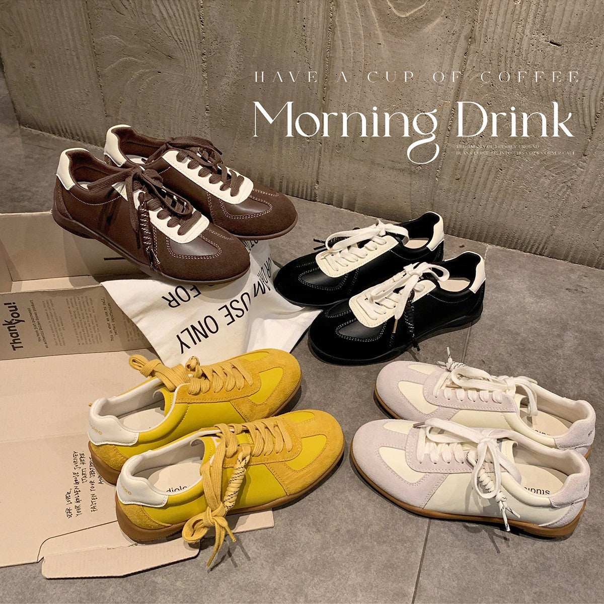 Damen modische Sneaker mit retro-inspiriertem Design und robustem Sohlenprofil R&B
