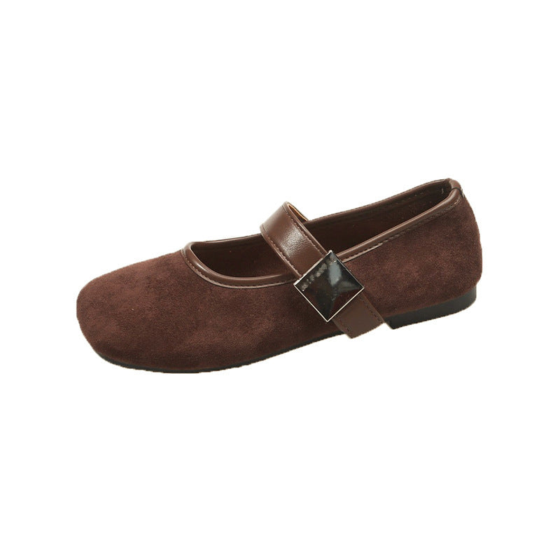 Damen Elegante Ballerinas mit verstellbarem Riemen und hochwertiger Verarbeitung R&B